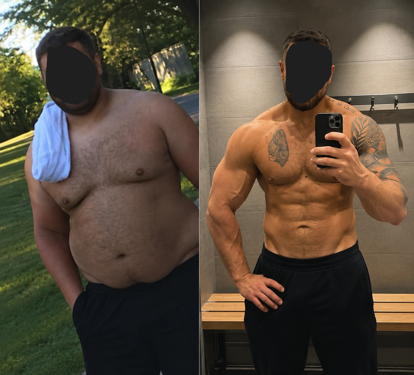 Vorher-Nachher-Transformation im Fitness-Coaching